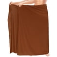 thumbnail image 1 of HAPPY BAY Men's Pareo Bath Trunk Swimwear Sarong Swim Beach Wrap One Size Brown, Plain Summer Vacation Party, 1 of 4