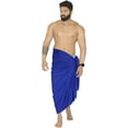 thumbnail image 1 of HAPPY BAY Men's Pareo Bath Trunk Swimwear Sarong Swim Beach Wrap One Size Mary Blue-G144 Summer Vacation Party, 1 of 4