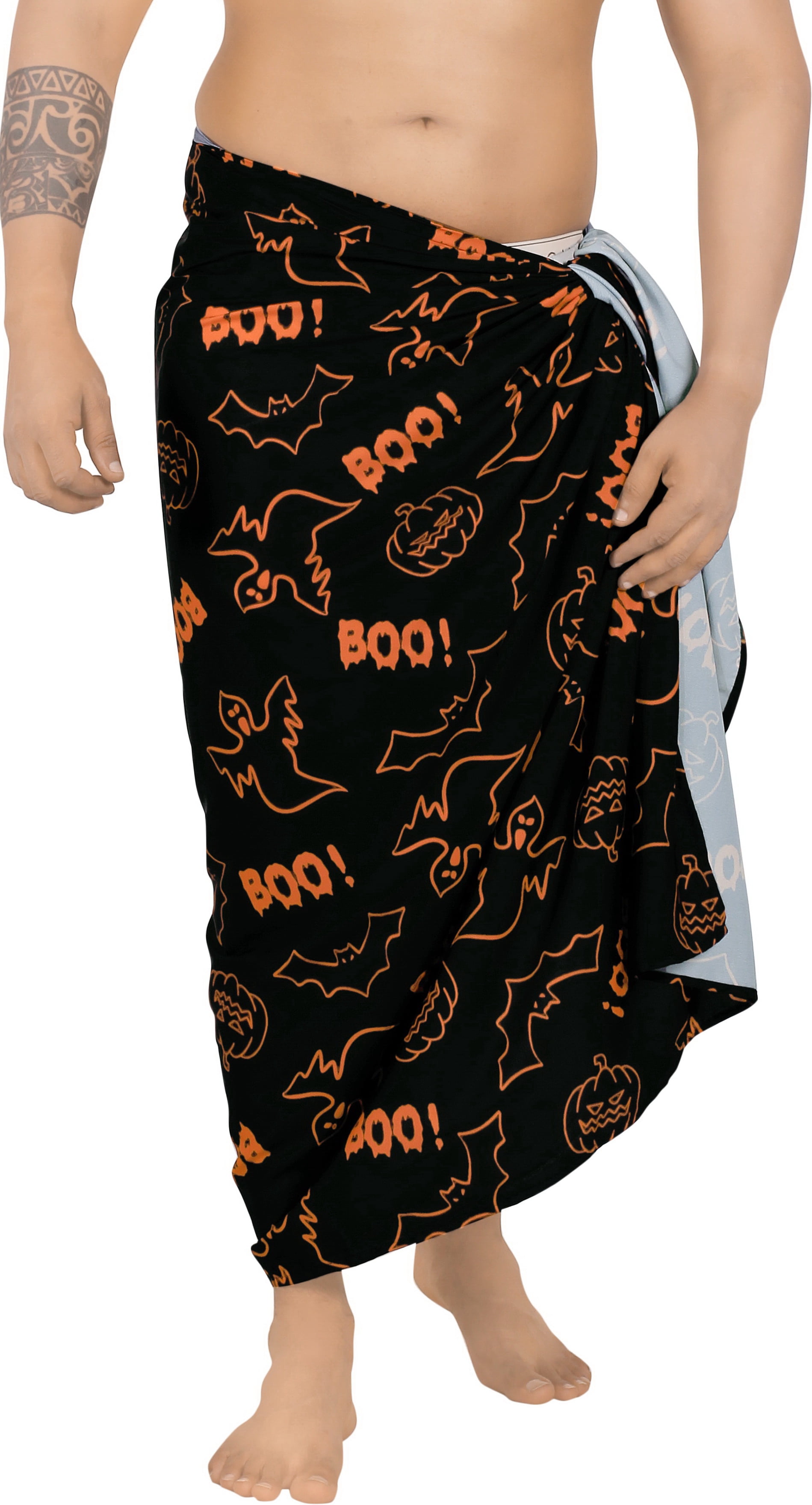 HAPPY BAY Men's Pareo Halloween Costumes Ghost Party Swim Trunks ...