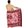 thumbnail image 1 of HAPPY BAY Men's Pareo Regular Holiday Dashiki Sarong Long Shower Beach Wrap One Size Pink-M737 Summer Vacation Party, 1 of 5