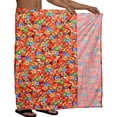 thumbnail image 1 of HAPPY BAY Men's Pareo Regular Holiday Sarong Long Beach Wrap One Size Orange, Tropical Parrot Summer Vacation Aloha, 1 of 4