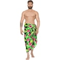 thumbnail image 1 of HAPPY BAY Men's Pareo Regular Holiday Sarong Long Beach Wrap One Size Tropical, Pink Summer Vacation Party, 1 of 4