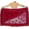 thumbnail image 1 of HAPPY BAY Men's Pareo Regular Surfing Dashiki Sarong Long Swim Beach Wrap One Size Allover Sun, Red Summer Vacation Party, 1 of 4