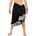 thumbnail image 1 of HAPPY BAY Men's Pareo Regular Swimsuits Sarong Long Swim Beach Wrap One Size Tropical, Black Summer Vacation Party, 1 of 5