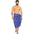 thumbnail image 1 of HAPPY BAY Men's Pareo Standard Party Surf Sarong Beach Wrap One Size Blue-B709 Summer Vacation Aloha, 1 of 5