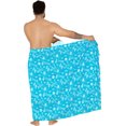 thumbnail image 1 of HAPPY BAY Men's Pareo Standard Party Surf Sarong Beach Wrap One Size Blue-I635 Summer Vacation Party, 1 of 5