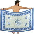 thumbnail image 1 of HAPPY BAY Men's Pareo Standard Surfing Dashiki Sarong Full Beach Wrap One Size Lapis, Sun Summer Vacation Aloha, 1 of 5