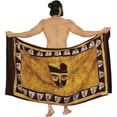 thumbnail image 1 of HAPPY BAY Men's Pareo Standard Surfing Dashiki Sarong Full Beach Wrap One Size Pecan, Batik Summer Vacation Party, 1 of 4