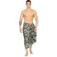 thumbnail image 1 of HAPPY BAY Men's Pareo Standard Surfing Sarong Full Beach Wrap One Size Ebony, Tropical Summer Vacation Aloha, 1 of 6