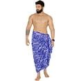 thumbnail image 1 of HAPPY BAY Men's Pareo Standard Surfing Sarong Full Beach Wrap One Size Lapis, Floral Summer Vacation Aloha, 1 of 5