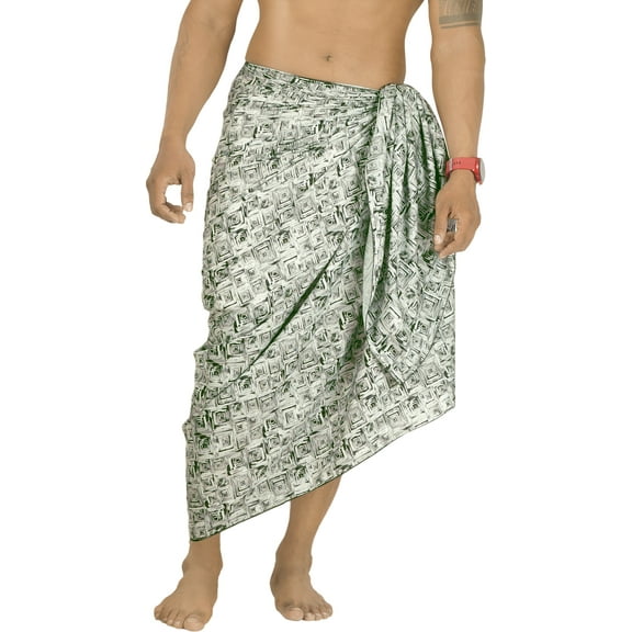 HAPPY BAY Men's Pareo Standard Surfing Sarong Full Beach Wrap One Size Metal, Geometric Summer Vacation Party
