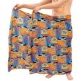 thumbnail image 1 of HAPPY BAY Men's Pareo Standard Surfing Sarong Full Beach Wrap One Size Orange-F338 Summer Vacation Party, 1 of 3