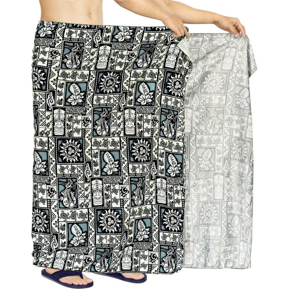 HAPPY BAY Men's Pareo Standard Surfing Sarong Full Beach Wrap One Size Sable, Floral Summer Vacation Party