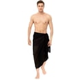thumbnail image 1 of HAPPY BAY Men's Pareo Standard Swimsuits Sarong Full Beach Wrap One Size Black-AA767 Summer Vacation Aloha, 1 of 5