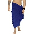 thumbnail image 1 of HAPPY BAY Men's Pareo Standard Swimsuits Sarong Full Beach Wrap One Size Mary Blue-M34 Summer Vacation Party, 1 of 4
