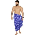 thumbnail image 1 of HAPPY BAY Men's Pareo Standard Vacation Sarong Full Beach Wrap One Size Admiral, Floral Summer Vacation Party, 1 of 3