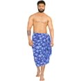 thumbnail image 1 of HAPPY BAY Men's Pareo Standard Vacation Sarong Full Beach Wrap One Size Azure, Palm Tree Summer Vacation Party, 1 of 5