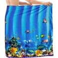 thumbnail image 1 of HAPPY BAY Men's Pareo Swim Trunk Holiday Sarong Long Beach Wrap One Size Aquarium, Fish Summer Vacation Party, 1 of 5