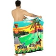 thumbnail image 1 of HAPPY BAY Men's Pareo Swim Trunk Holiday Sarong Long Beach Wrap One Size Fern, Beach Summer Vacation Party, 1 of 5