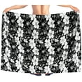 thumbnail image 1 of HAPPY BAY Men's Pareo Swim Trunk Surfing Sarong Long Beach Wrap One Size Black-N756 Summer Vacation Aloha, 1 of 3
