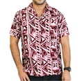 thumbnail image 1 of HAPPY BAY Men's Regular Beach Front Pocket Casual Shirts XL Red, African Tribal Summer Vacation Holiday, 1 of 5