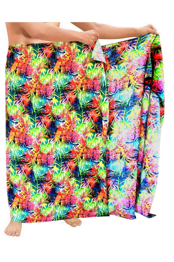 Men's Regular Swimwear Sarong Long Pareo Beach Wrap One Size Multicolor-J868 Summer Vacation Aloha
