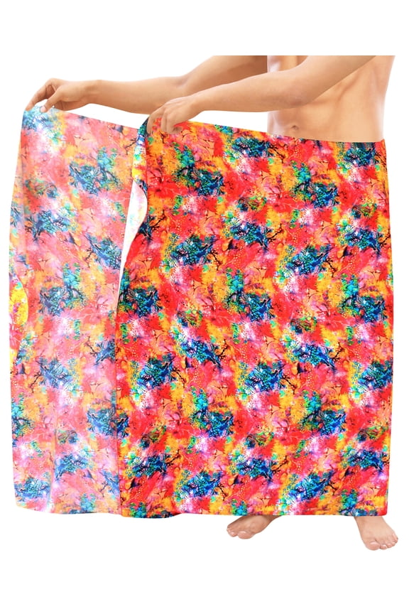 Men's Regular Swimwear Sarong Long Pareo Beach Wrap One Size Multicolor-O992 Summer Vacation Party