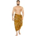 thumbnail image 1 of HAPPY BAY Men's Regular Swimwear Sarong Long Pareo Beach Wrap One Size Orange, Animal Skin Summer Vacation Aloha, 1 of 5