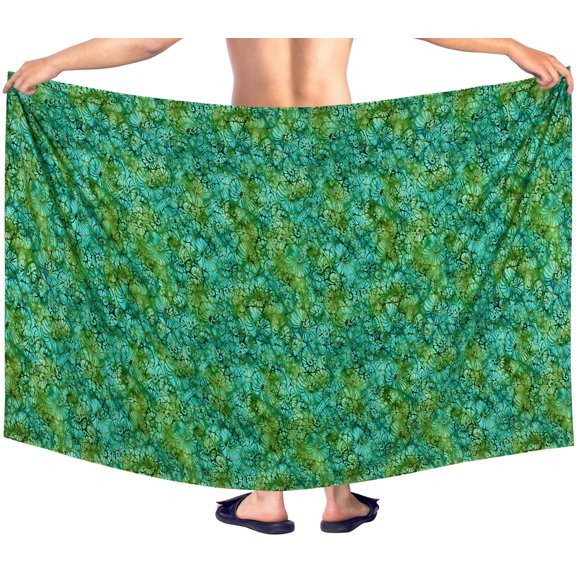 HAPPY BAY Men's Regular Swimwear Sarong Long Pareo Beach Wrap One Size Shamrock Green Summer Vacation Party