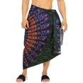 thumbnail image 1 of HAPPY BAY Men's Standard Casual Sarong Long Pareo Beach Wrap One Size Ebony, Mandala Summer Vacation Aloha, 1 of 4