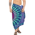 thumbnail image 1 of HAPPY BAY Men's Standard Casual Sarong Long Pareo Beach Wrap One Size Navy Blue-R655 Summer Vacation Aloha, 1 of 5