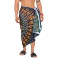 thumbnail image 1 of HAPPY BAY Men's Standard Casual Sarong Long Pareo Beach Wrap One Size Prussian, Mandala Summer Vacation Aloha, 1 of 4