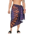 thumbnail image 1 of HAPPY BAY Men's Standard Casual Sarong Long Pareo Beach Wrap One Size Royal, Mandala Summer Vacation Aloha, 1 of 4