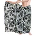 thumbnail image 1 of HAPPY BAY Men's Standard Swimsuits Sarong Pareo Beach Wrap One Size Black-F332 Summer Vacation Party, 1 of 4