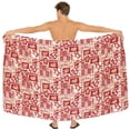 thumbnail image 1 of HAPPY BAY Men's Standard Swimsuits Sarong Pareo Beach Wrap One Size Red-F333 Summer Vacation Aloha, 1 of 5