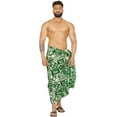 thumbnail image 1 of HAPPY BAY Men's Standard Swimsuits Sarong Pareo Beach Wrap One Size Shamrock Green Summer Vacation Party, 1 of 4