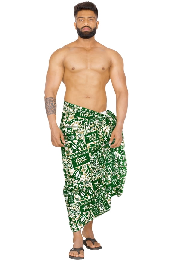Men's Standard Swimsuits Sarong Pareo Beach Wrap One Size Shamrock Green Summer Vacation Party