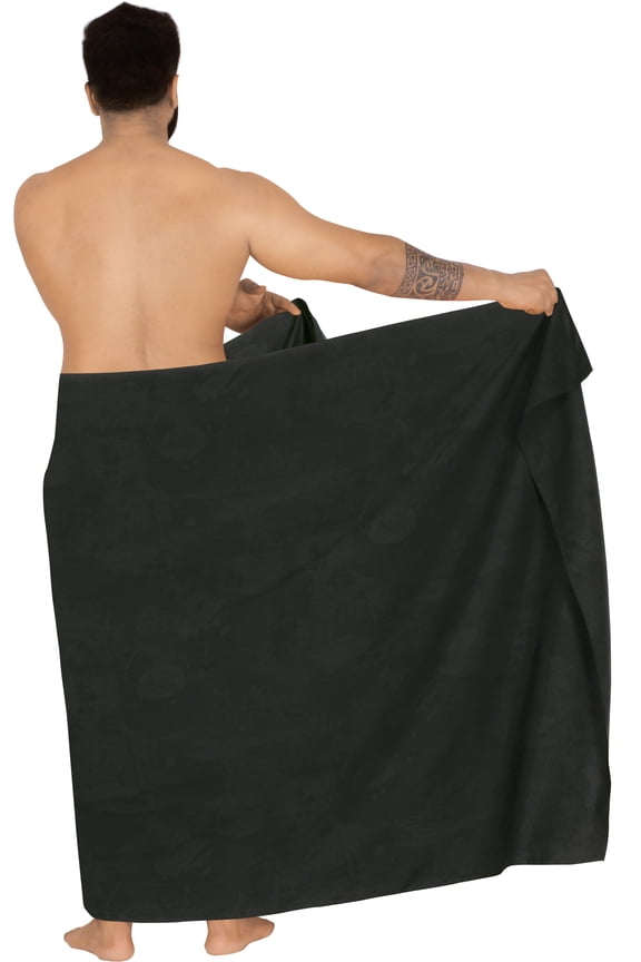 Men's Standard Swimsuits Sarong Pareo Beach Wrap One Size Tropical, Black Summer Vacation Party