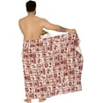 thumbnail image 1 of HAPPY BAY Men's Standard Swimsuits Sarong Pareo Beach Wrap One size Maroon, Multi Summer Vacation Aloha, 1 of 5