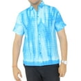 thumbnail image 1 of HAPPY BAY Men's Summer Button-Down Collar Shirts Holiday Tops Short Sleeve Hawaii Aloha Shirt Cruise Funky Shirts For Mens M Light Tie Dye, Blue, 1 of 6