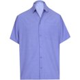 thumbnail image 1 of HAPPY BAY Men's Summer Button Down Short Sleeve Work Shirt Solid Casual Shirts for Men XS Lavender, Plain, 1 of 5