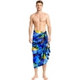 thumbnail image 1 of HAPPY BAY Men's Swim Trunk Bathing Suit Sarong Pareo Beach Wrap One Size Blue-F329 Summer Vacation Aloha, 1 of 6