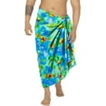 thumbnail image 1 of HAPPY BAY Men's Swim Trunk Bathing Suit Sarong Pareo Beach Wrap One Size Ocean, Floral Hibiscus Palm Tree Summer Vacation Aloha, 1 of 4