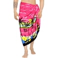 thumbnail image 1 of HAPPY BAY Men's Swim Trunk Bathing Suit Sarong Pareo Beach Wrap One Size Tropical, Pink Summer Vacation Party, 1 of 2