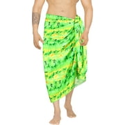 HAPPY BAY Men's Swim Trunk Swimsuits Sarong Pareo Wrap One Size Green-S676