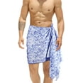 thumbnail image 1 of HAPPY BAY Men's Swimwear Beach Summer Pareo Short Sarong One Size Lapis, Geometric Vacation Holiday Aloha, 1 of 5