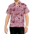 thumbnail image 1 of HAPPY BAY Men's Tropical Floral Beach Shirts Casual Short Sleeve Button Down Shirts Hawaiian Shirt for Men XL Hawaii Tribal, Red, 1 of 4