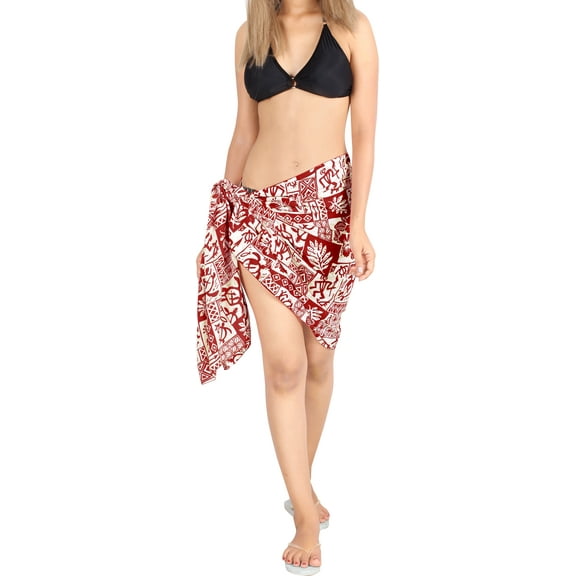 HAPPY BAY Shawls Scarves Scarf Women's Swimwear Pareo Sarong Bikini Coverups Wrap 78"x21" Red_N803