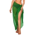 thumbnail image 1 of HAPPY BAY Swimsuit Cover up Sarong Long Women's Beachwear Summer Beach Wrap Skirt Swimwear Bikini Cover-ups for Women One Size Shamrock Green, Solid, 1 of 5