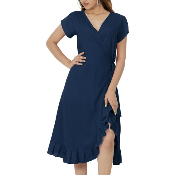 HAPPY BAY Women Beach Wear Casual Top Bikini Swimwear Kimono S-M Navy, Plain